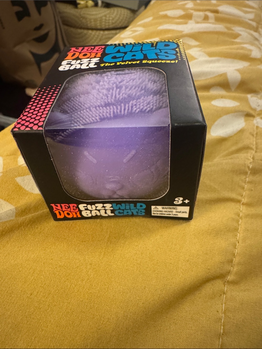 Hee Doh Fuzz Ball Wild Cats - Purple Sensory Squeeze Toy